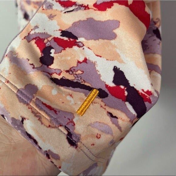 Lucy Purple & Pink Watercolor Cross Back Athletic Tank Top M - Picture 4 of 5